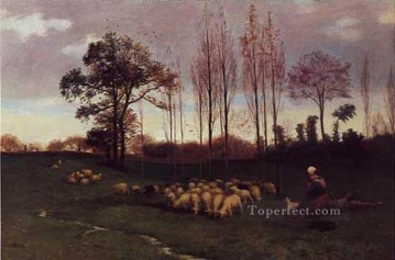 群れの帰還 1883年 学術画家 ポール・ピール Oil Paintings
